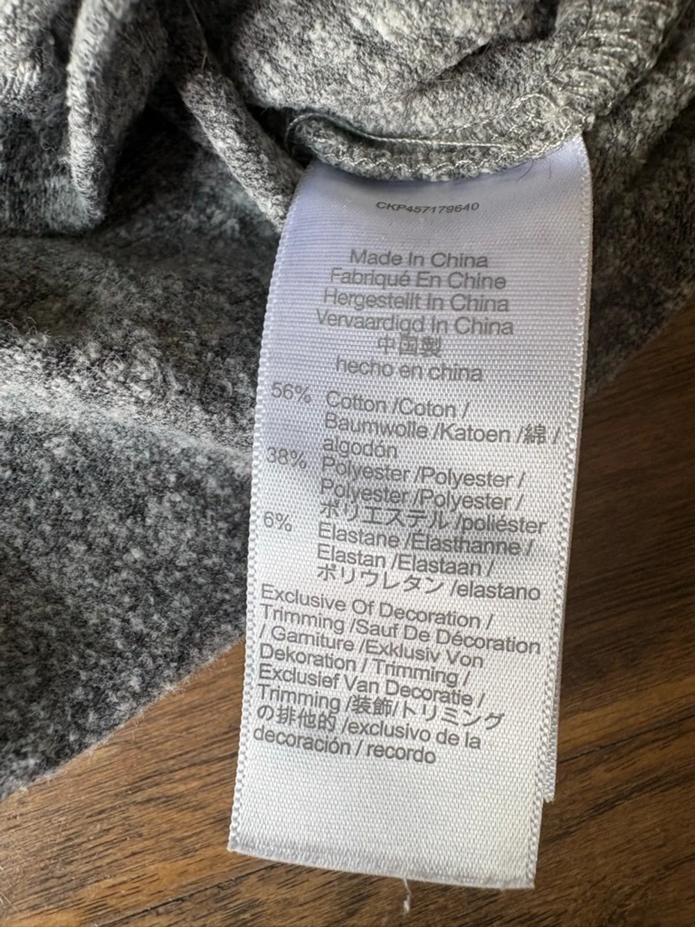 Madewell Gray Wrap-Front Long Sleeve Bodysuit - Picture 3 of 4